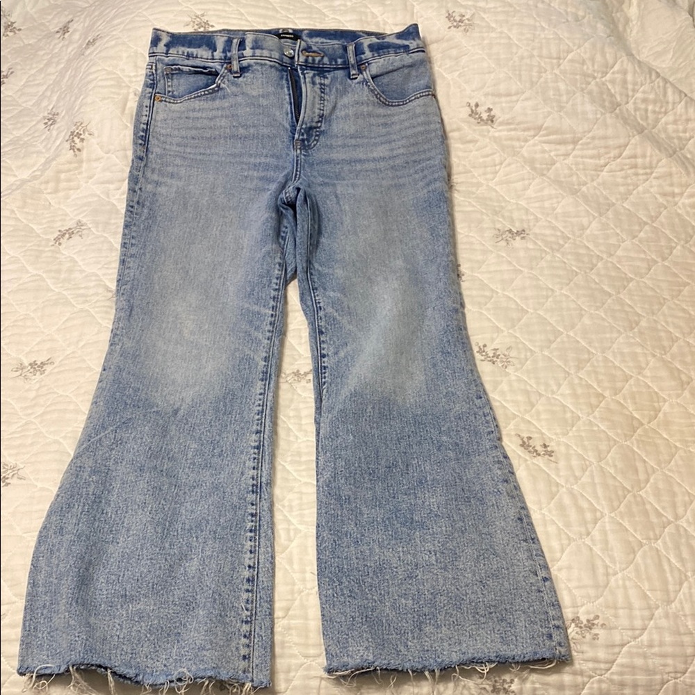 Express Light Blue Wide Leg Jeans